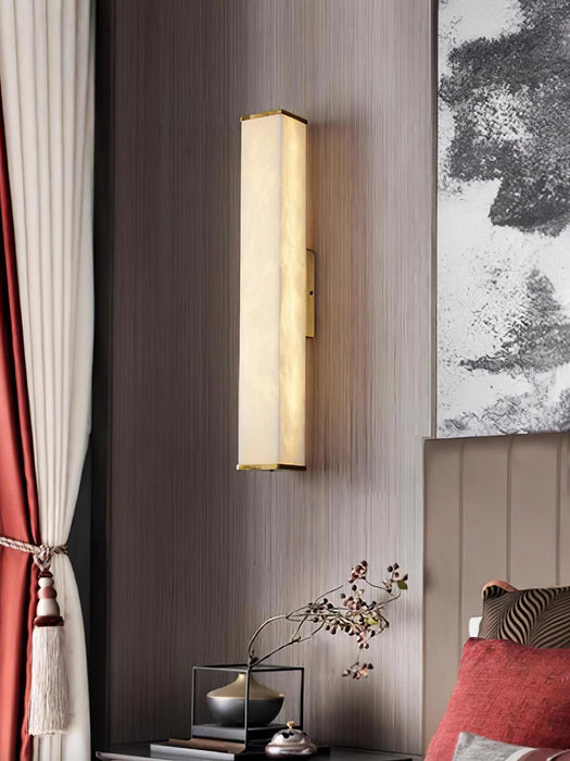 Cuboid Alabaster Wall Light-DWHOME