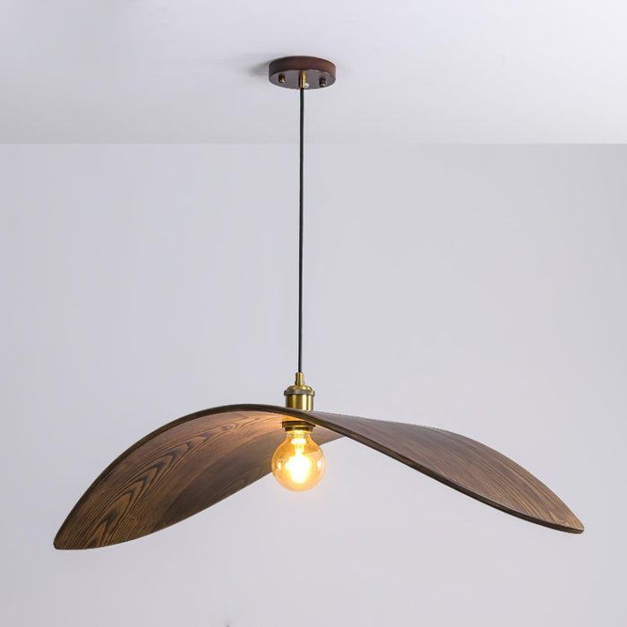Lampe suspendue courbe en bois - DWHOME