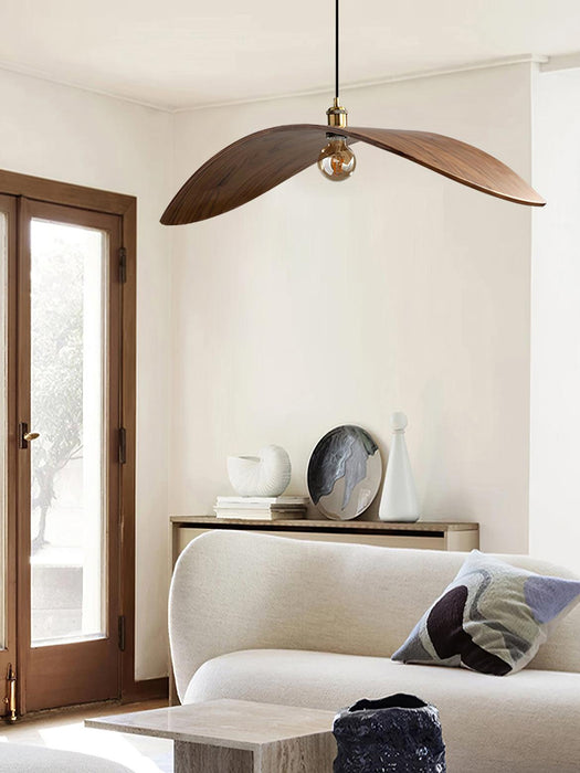 Lampe suspendue courbe en bois - DWHOME