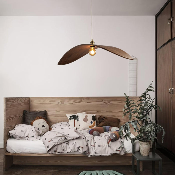 Lampe suspendue courbe en bois - DWHOME