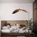 Lampe suspendue courbe en bois - DWHOME