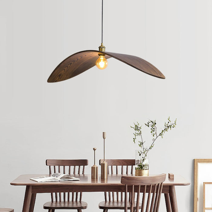 Lampe suspendue courbe en bois - DWHOME