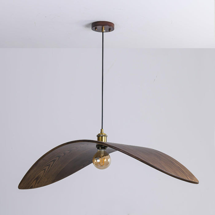 Lampe suspendue courbe en bois - DWHOME