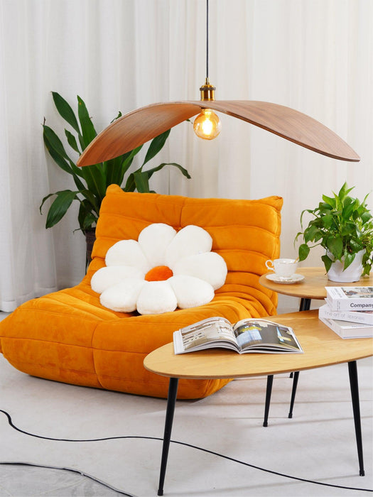 Lampe suspendue courbe en bois - DWHOME