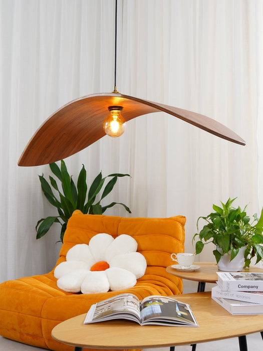 Lampe suspendue courbe en bois - DWHOME