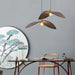 Lampe suspendue courbe en bois - DWHOME