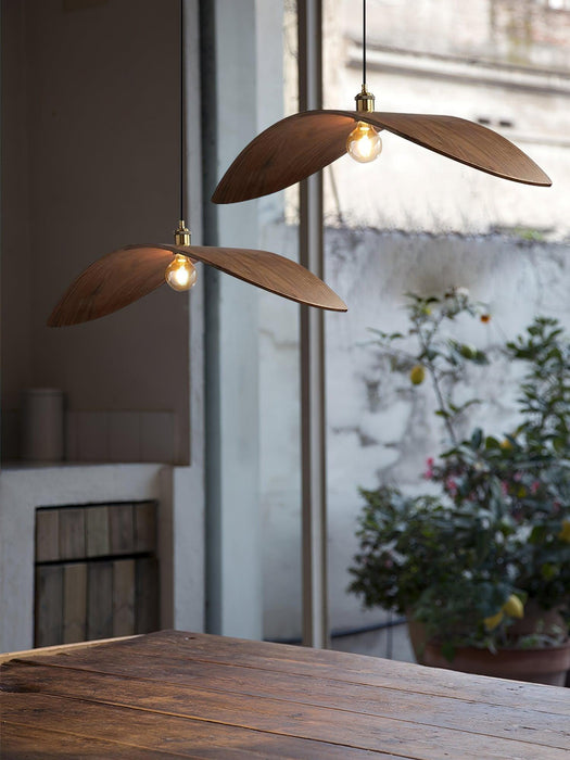 Lampe suspendue courbe en bois - DWHOME