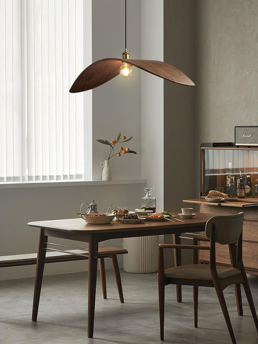 Lampe suspendue courbe en bois - DWHOME