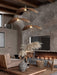 Lampe suspendue courbe en bois - DWHOME