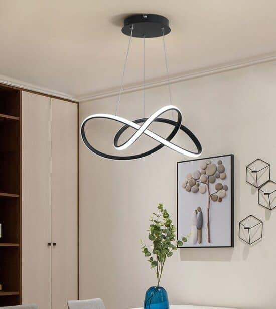 ÓLAFUR Circular Curved Lines Pendant Light - DWHOME