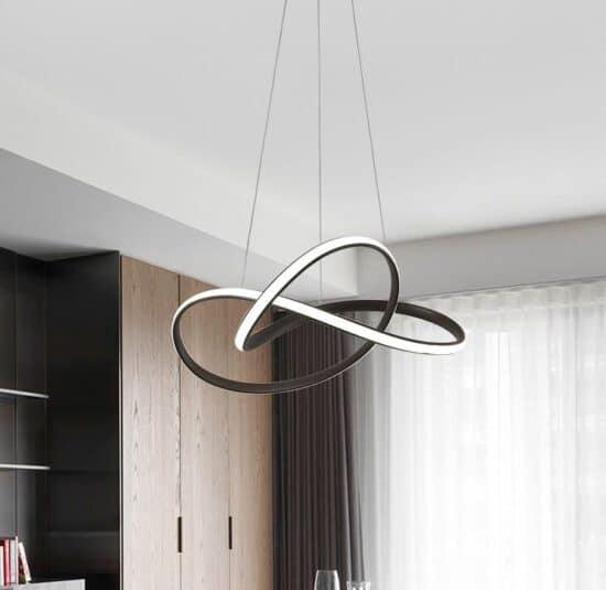 ÓLAFUR Circular Curved Lines Pendant Light - DWHOME