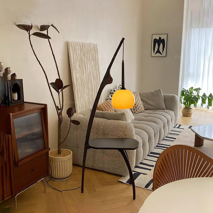 Curved Mantis Arm Floor Lamp-DWHOME