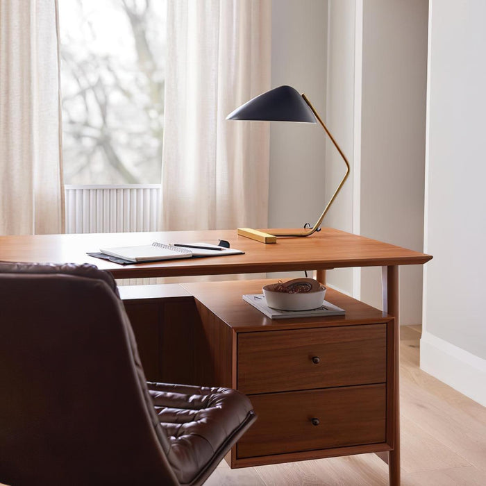 Curvilinear Mid-Century Table Lamp-DWHOME