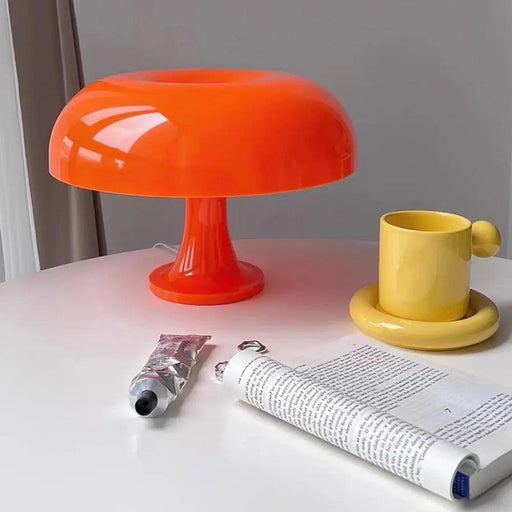 Cute Modern Mushroom Table Lamp Orange/White - DWHOME