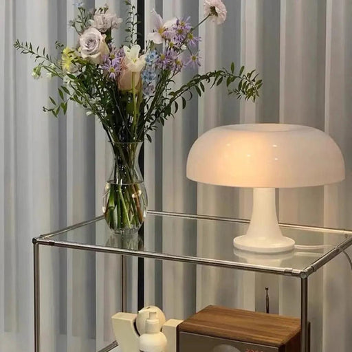 Cute Modern Mushroom Table Lamp Orange/White - DWHOME