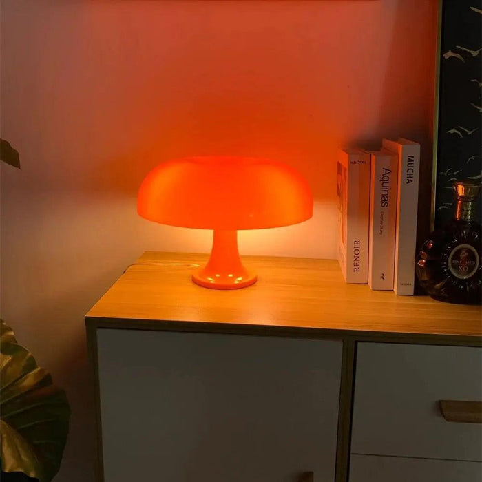 Cute Modern Mushroom Table Lamp Orange/White - DWHOME