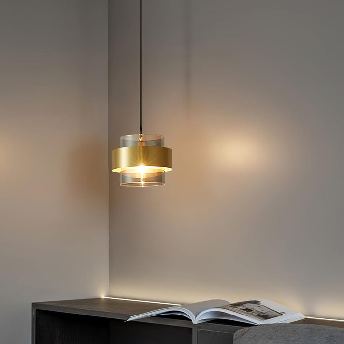 "Lampe à suspension cylindrique DWHOME"