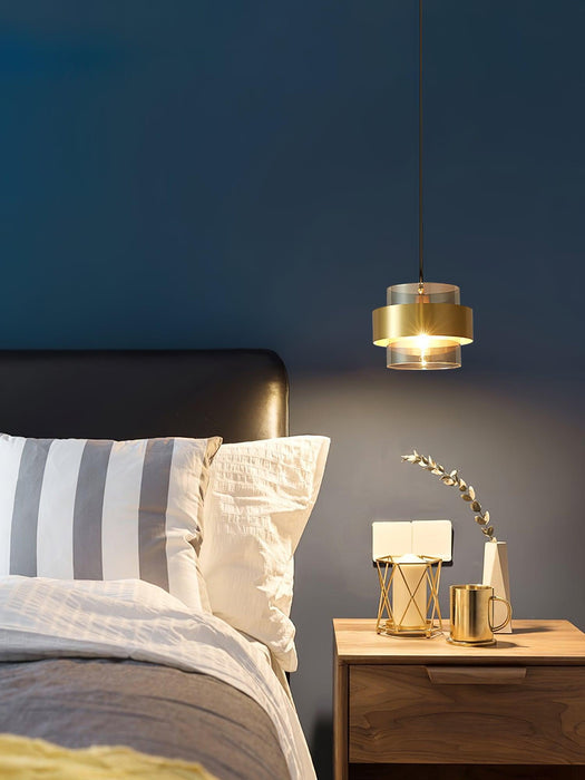 "Lampe à suspension cylindrique DWHOME"