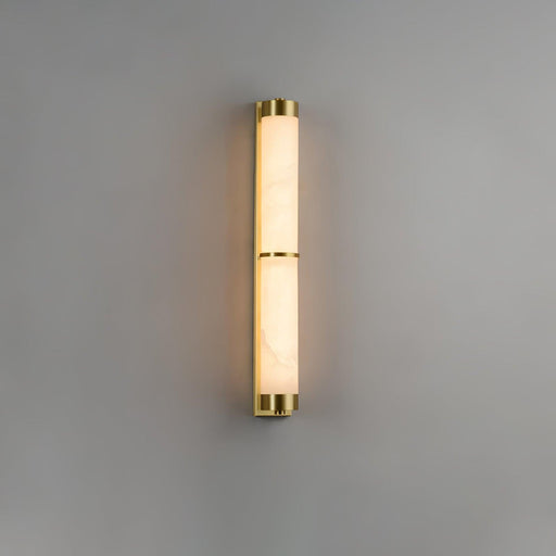 Cylindra Alabaster Brass Wall Light-DWHOME