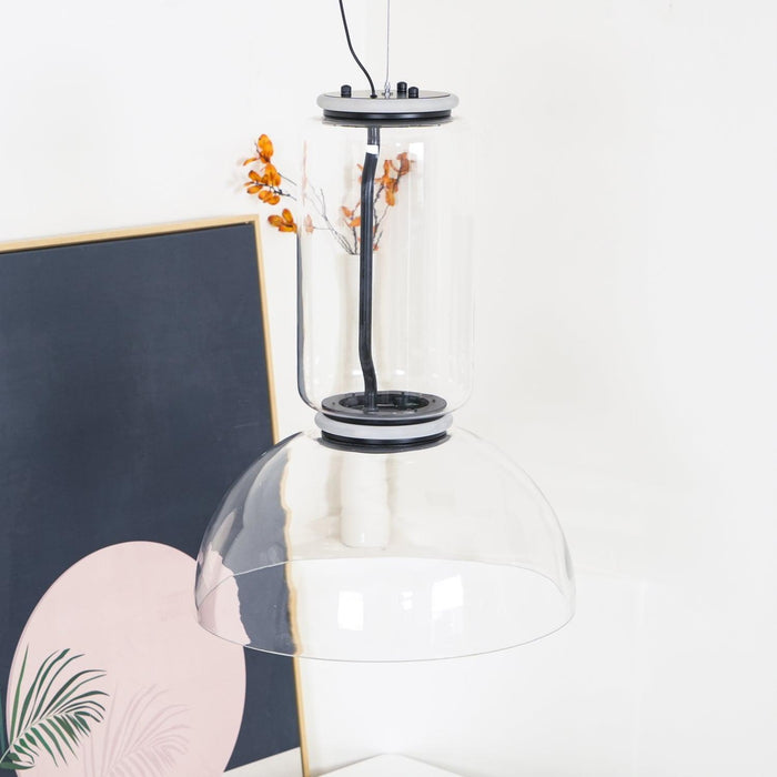 Cylindrical Glass Pendant Light-DWHOME