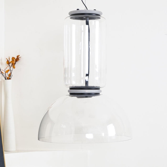 Cylindrical Glass Pendant Light-DWHOME