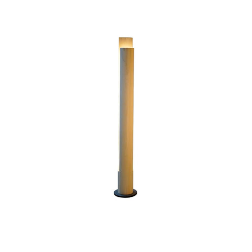 Cylindrical Timber Column Floor Lamp-DWHOME