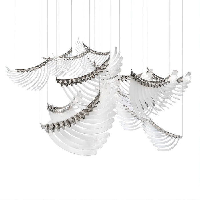 Bird Feather Wings Chandelier-DWHOME