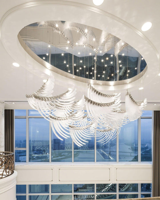 Bird Feather Wings Chandelier-DWHOME