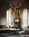 Brass Glass Drop Chandelier - DWHOME