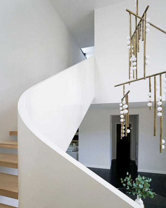 Brass Glass Drop Chandelier - DWHOME