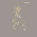 Brass Glass Drop Chandelier - DWHOME