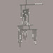 Brass Glass Drop Chandelier - DWHOME
