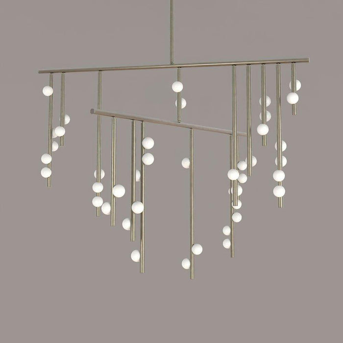 Brass Glass Drop Chandelier - DWHOME