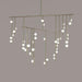 Brass Glass Drop Chandelier - DWHOME