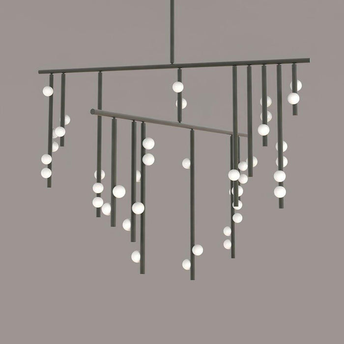 Brass Glass Drop Chandelier - DWHOME