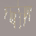 Brass Glass Drop Chandelier - DWHOME