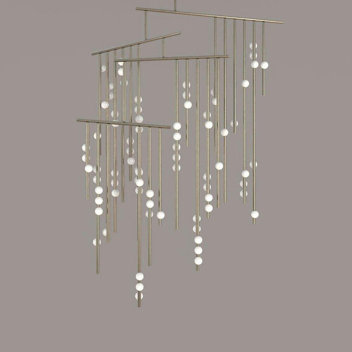Brass Glass Drop Chandelier - DWHOME