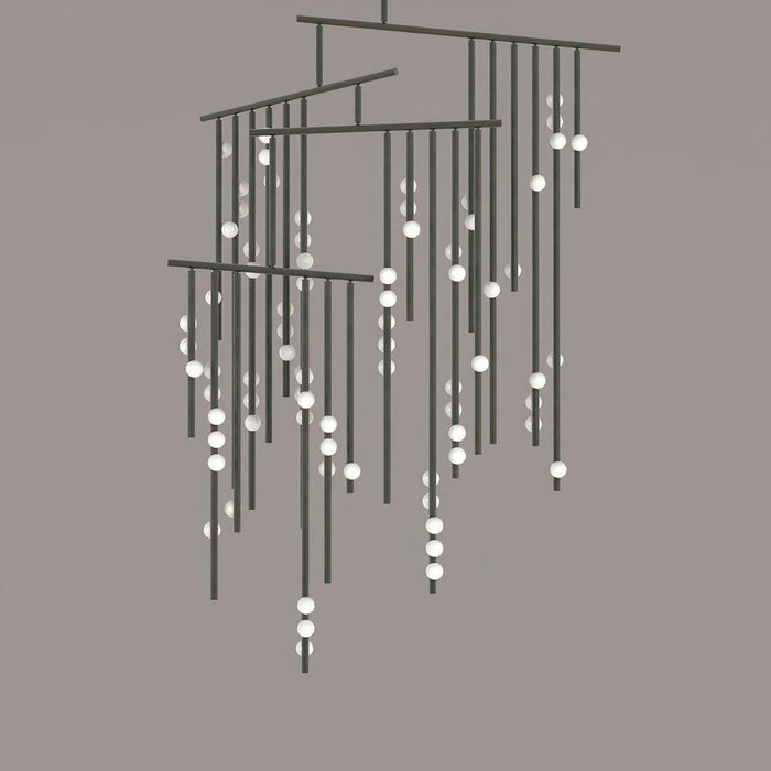 Brass Glass Drop Chandelier - DWHOME