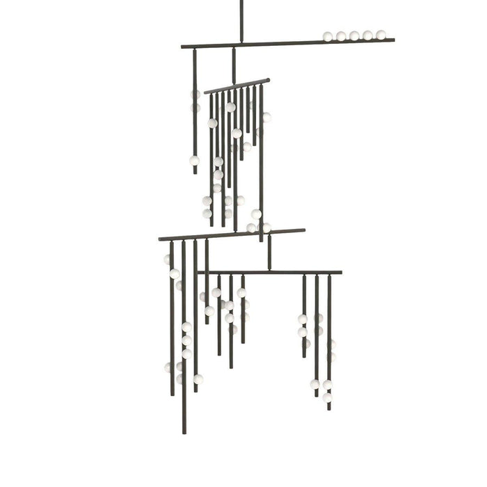 Brass Glass Drop Chandelier - DWHOME