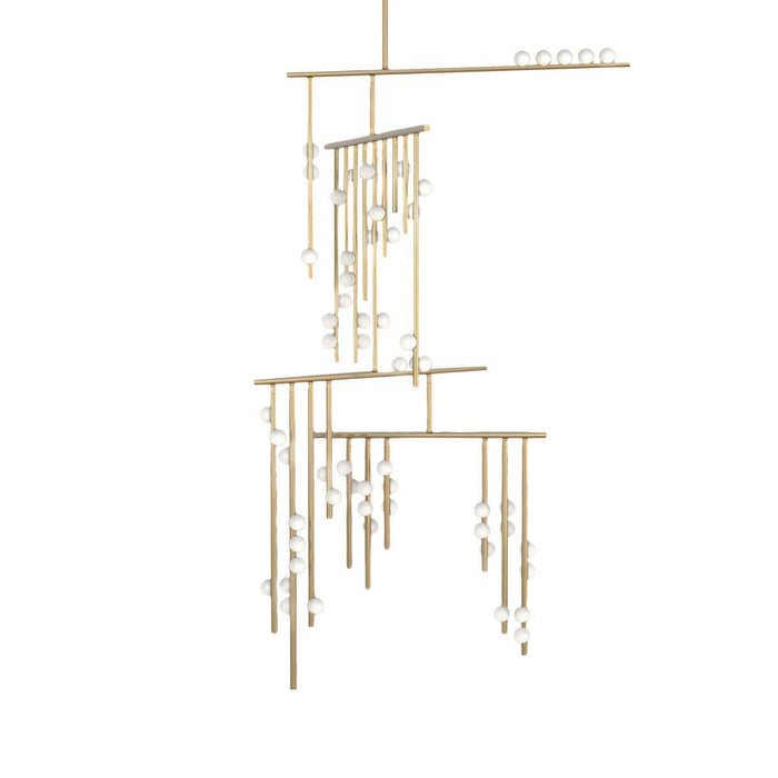 Brass Glass Drop Chandelier - DWHOME