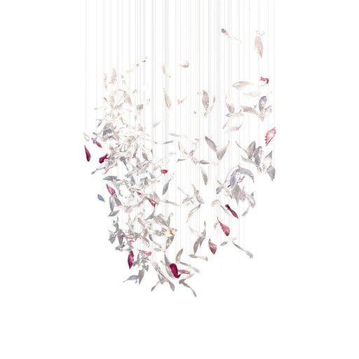 Flying Glass Feather Chandelier-DWHOME