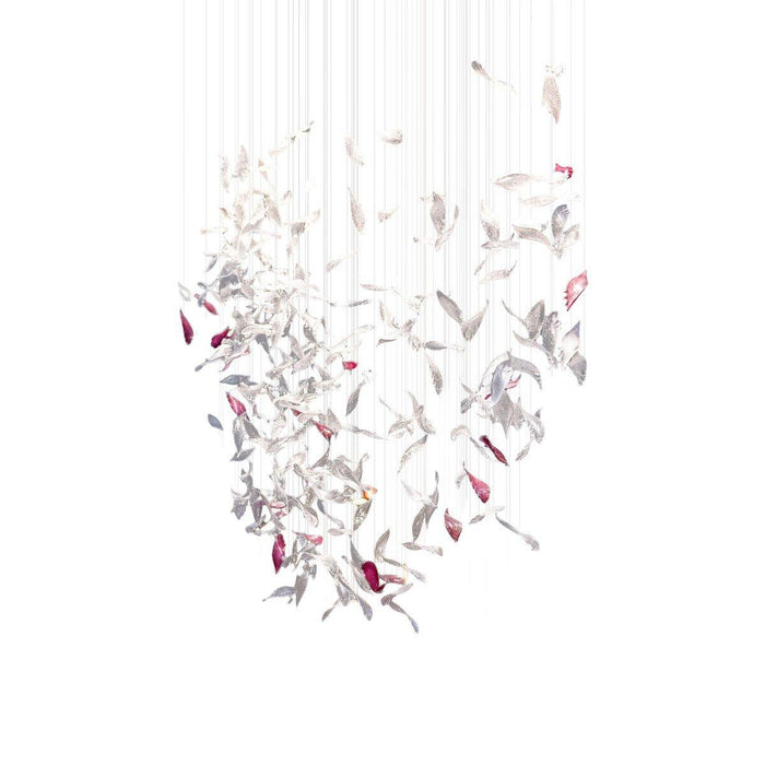 Flying Glass Feather Chandelier-DWHOME