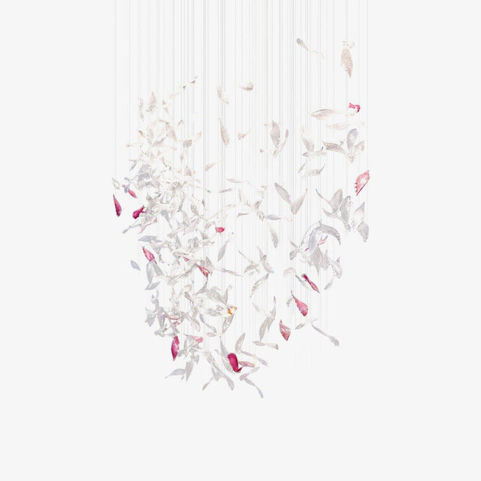 Flying Glass Feather Chandelier-DWHOME