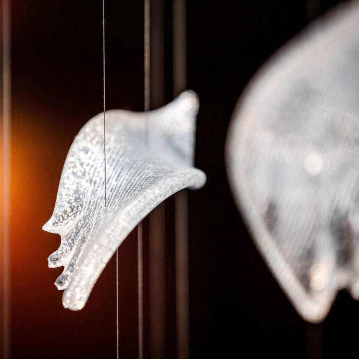 Flying Glass Feather Chandelier-DWHOME