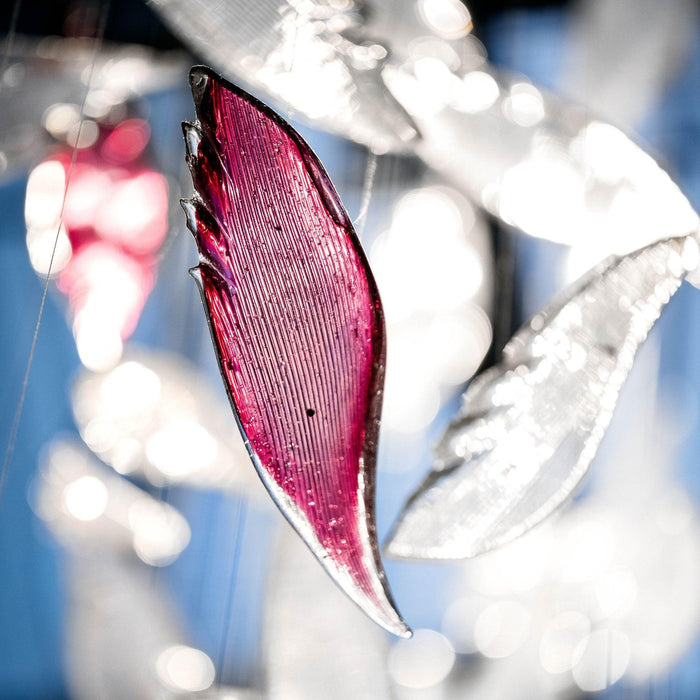Flying Glass Feather Chandelier-DWHOME