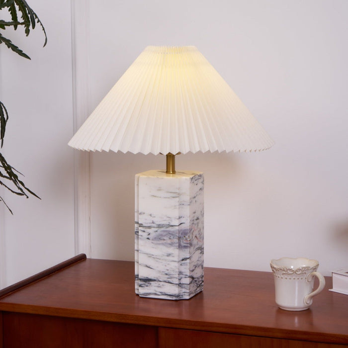 Bianca Marble Table Lamp-DWHOME