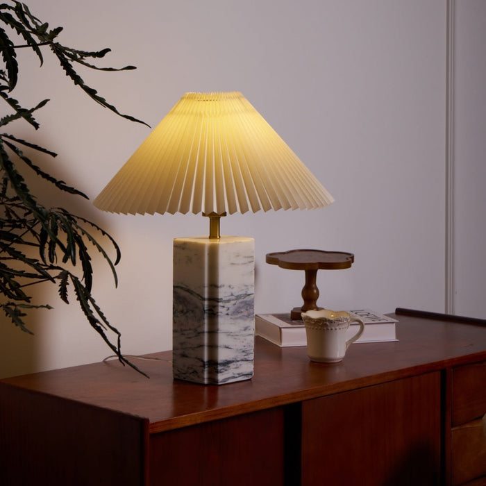 Bianca Marble Table Lamp-DWHOME