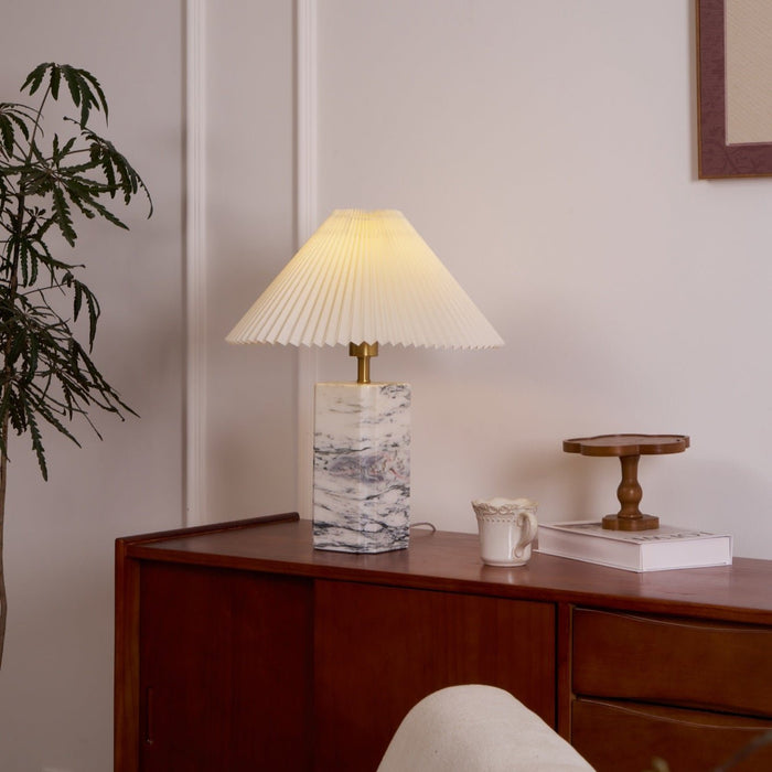 Bianca Marble Table Lamp-DWHOME