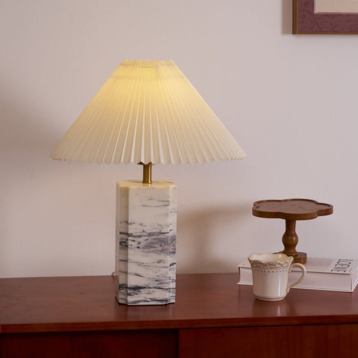 Bianca Marble Table Lamp-DWHOME