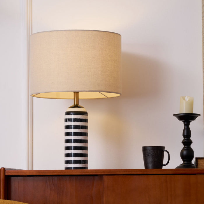 Tuxedo Marble Table Lamp-DWHOME